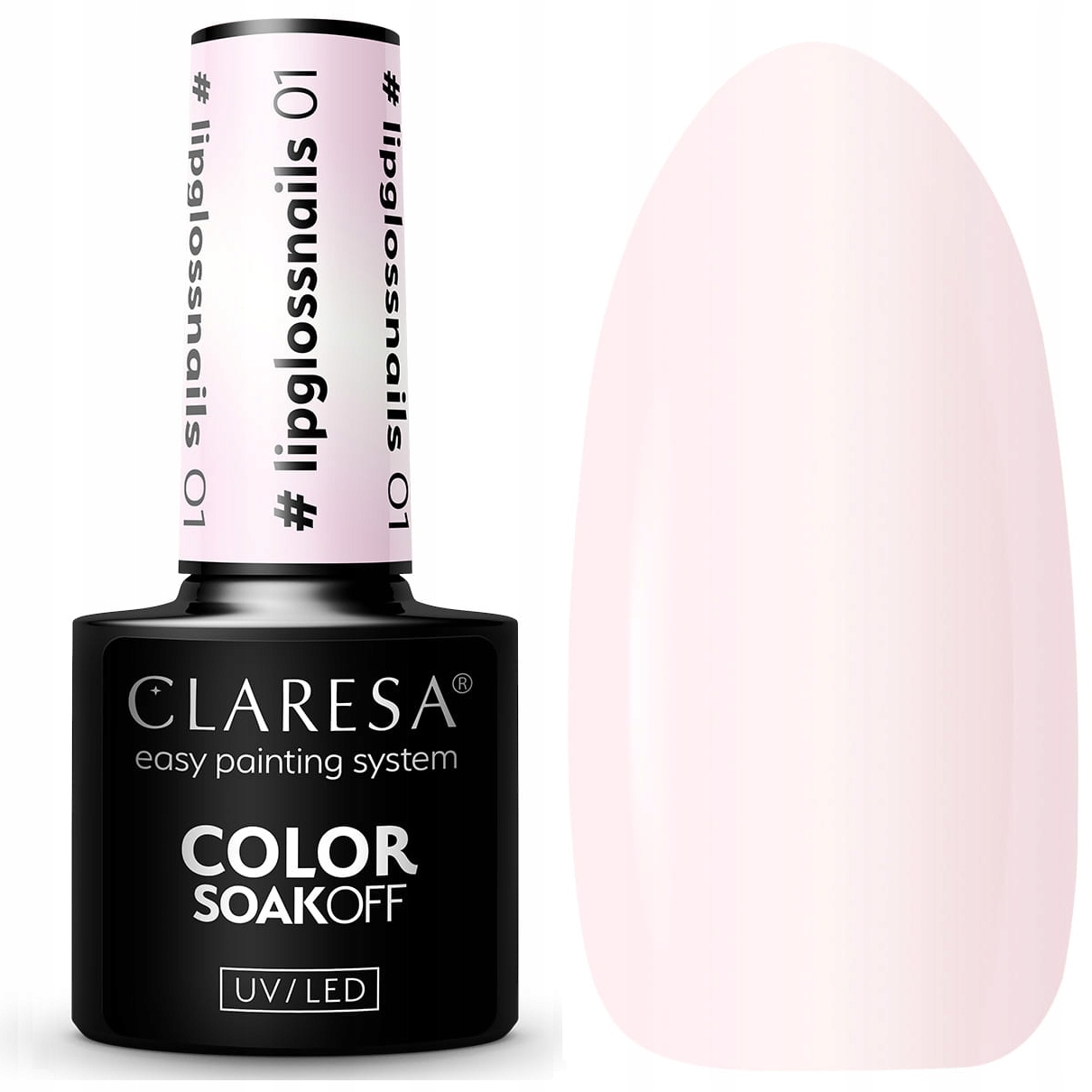 Claresa Lakier Hybrydowy do paznokci LIPGLOSSNAILS 1 opalizujący perłowy