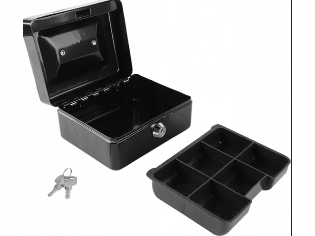 WYTRZYMAŁA Metalowa Kasetka na Pieniądze Bilon Sejf + Klucze Solidna Przeznaczenie na pieniądze