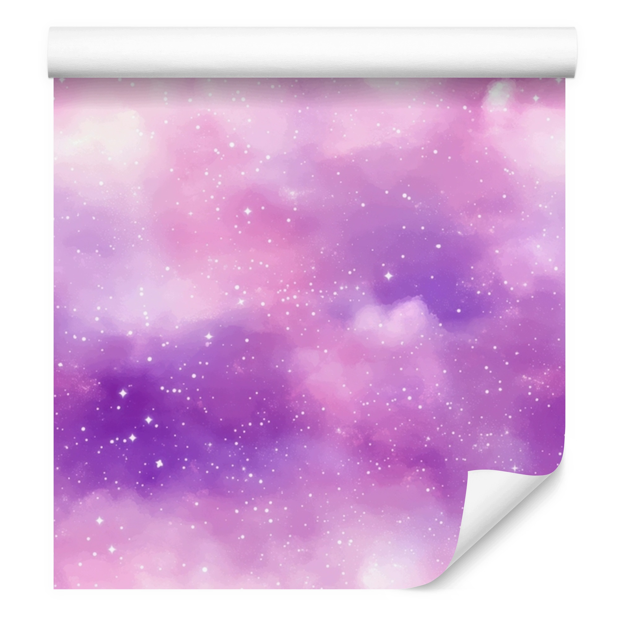 Akvarijní tapeta galaxie levandule a fialová, měkké tvary 50 x 1000 cm