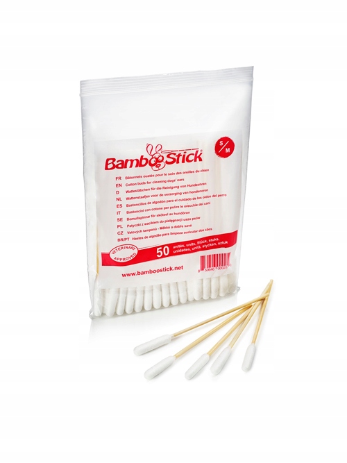

BambooStick Patyczki do pielęgnacji uszu psów S/m