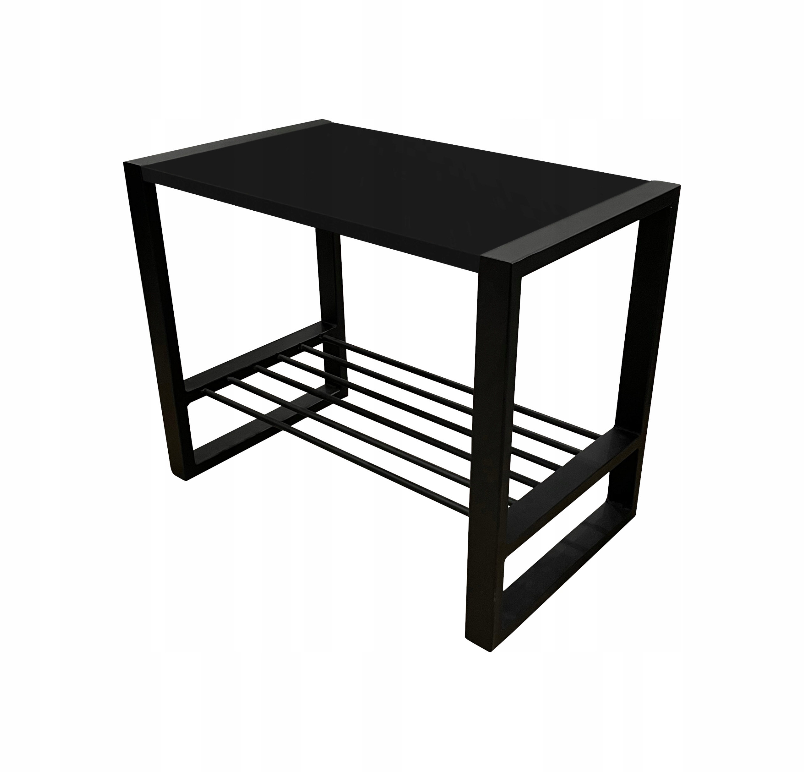 

Szafka na buty ławka przedpokój loft czarny mat