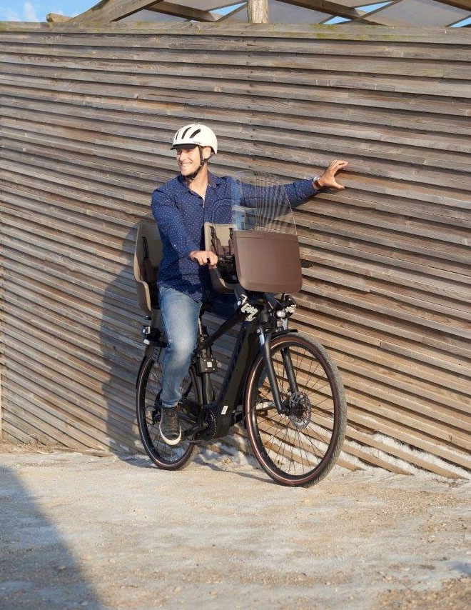 Fotelik rowerowy exclusive mini toffee +OSŁONA Rodzaj przedni