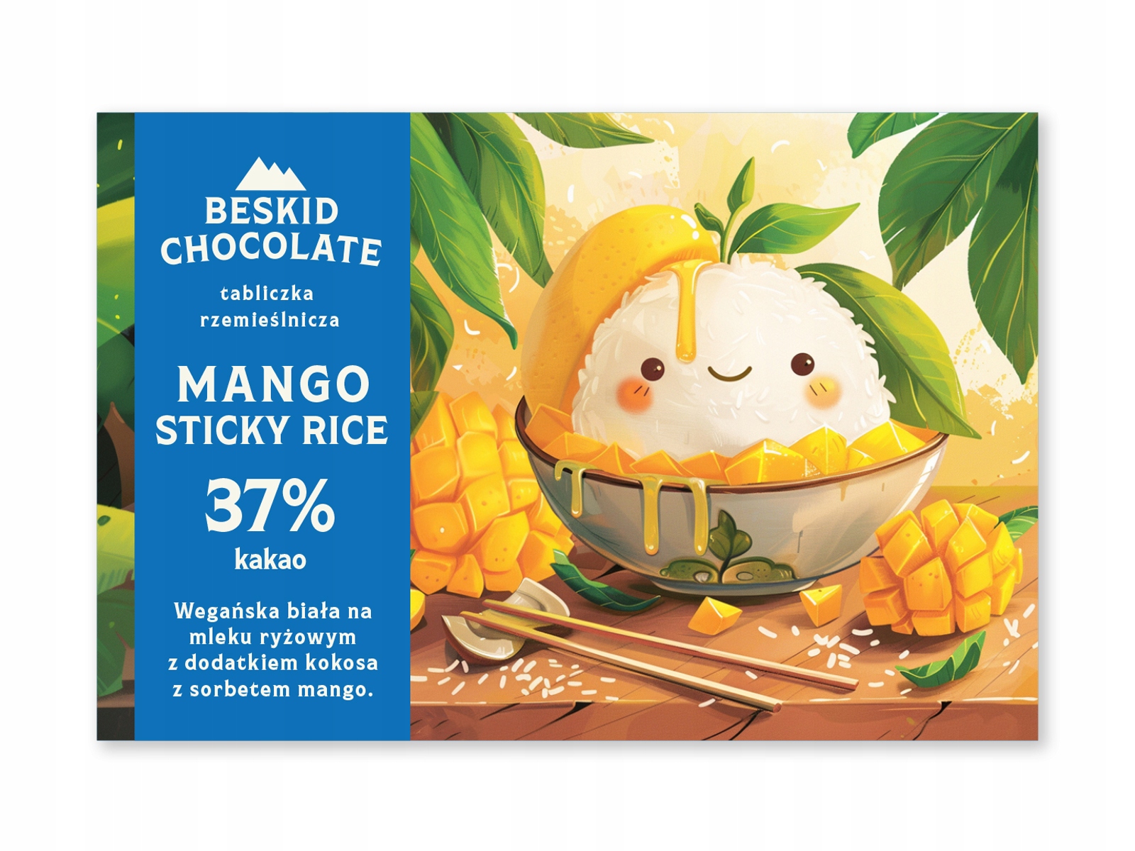 Levně 2x Čokoláda Bílá Mango Sticky Rice Beskid Chocolate