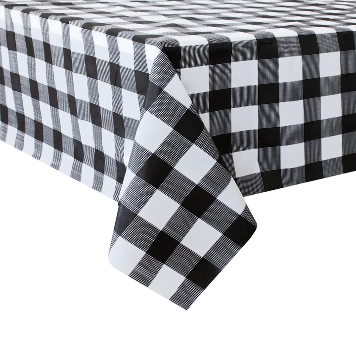 Obrus CZARNY W KRATKĘ cerata urodziny 137 x 274