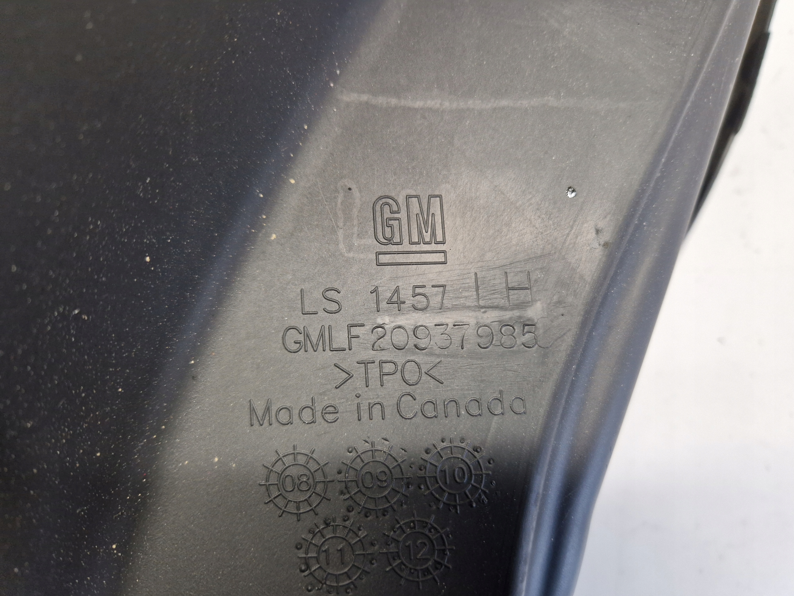 CAMARO SS 2012 2014 side upholstery left rear part