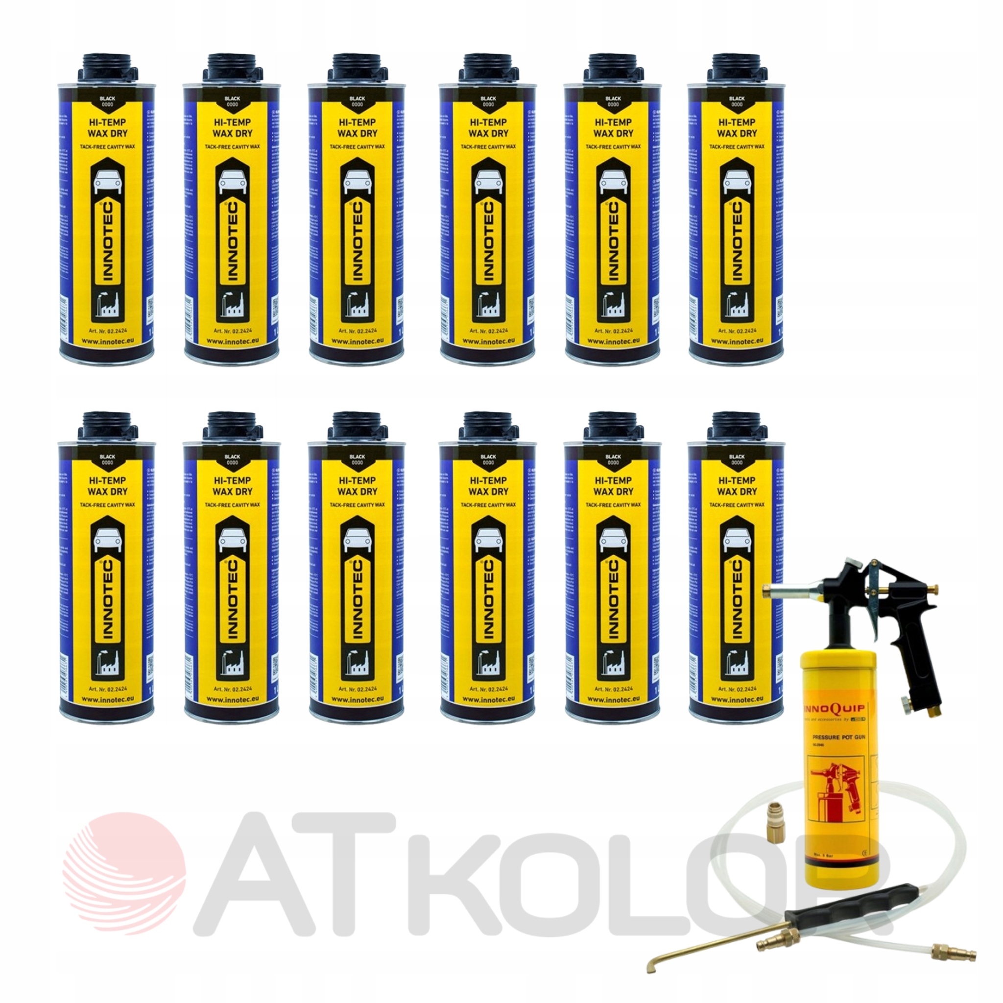 Suchý vosk na údržbu podvozku Wax Dry Innotec čierny 12 Pištoľ