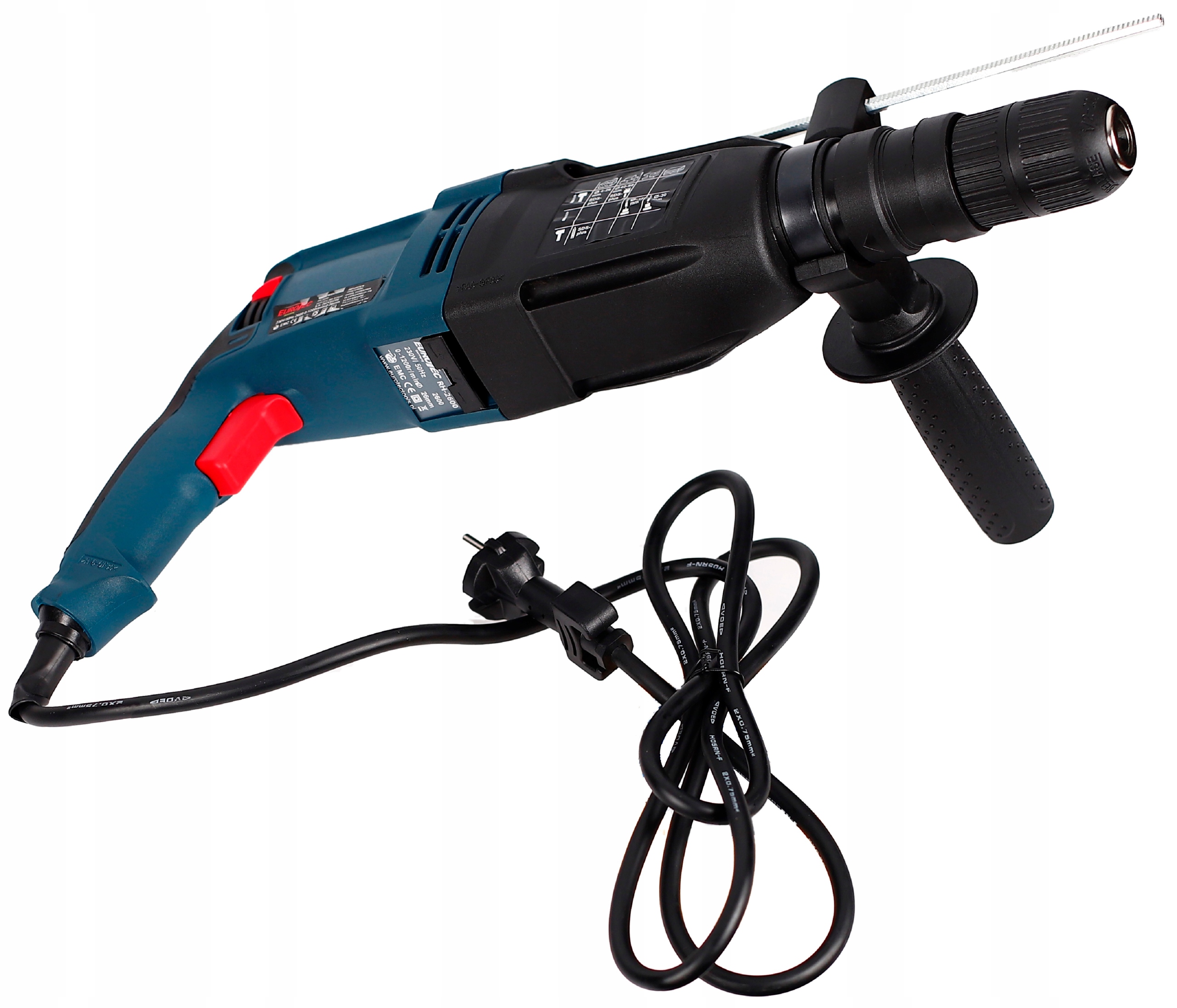 MŁOTOWIERTARKA WIERTARKA UDAROWA UDAR SDS + ZESTAW Prędkość obrotowa 1200 RPM