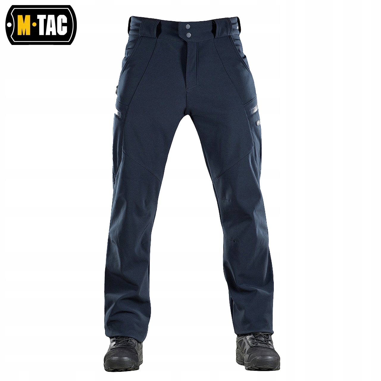 SPODNIE TREKKINGOWE MĘSKIE BOJÓWKI SOFTSHELL WINTER M-TAC GRANATOWE 2XL Kolekcja Softshell Winter