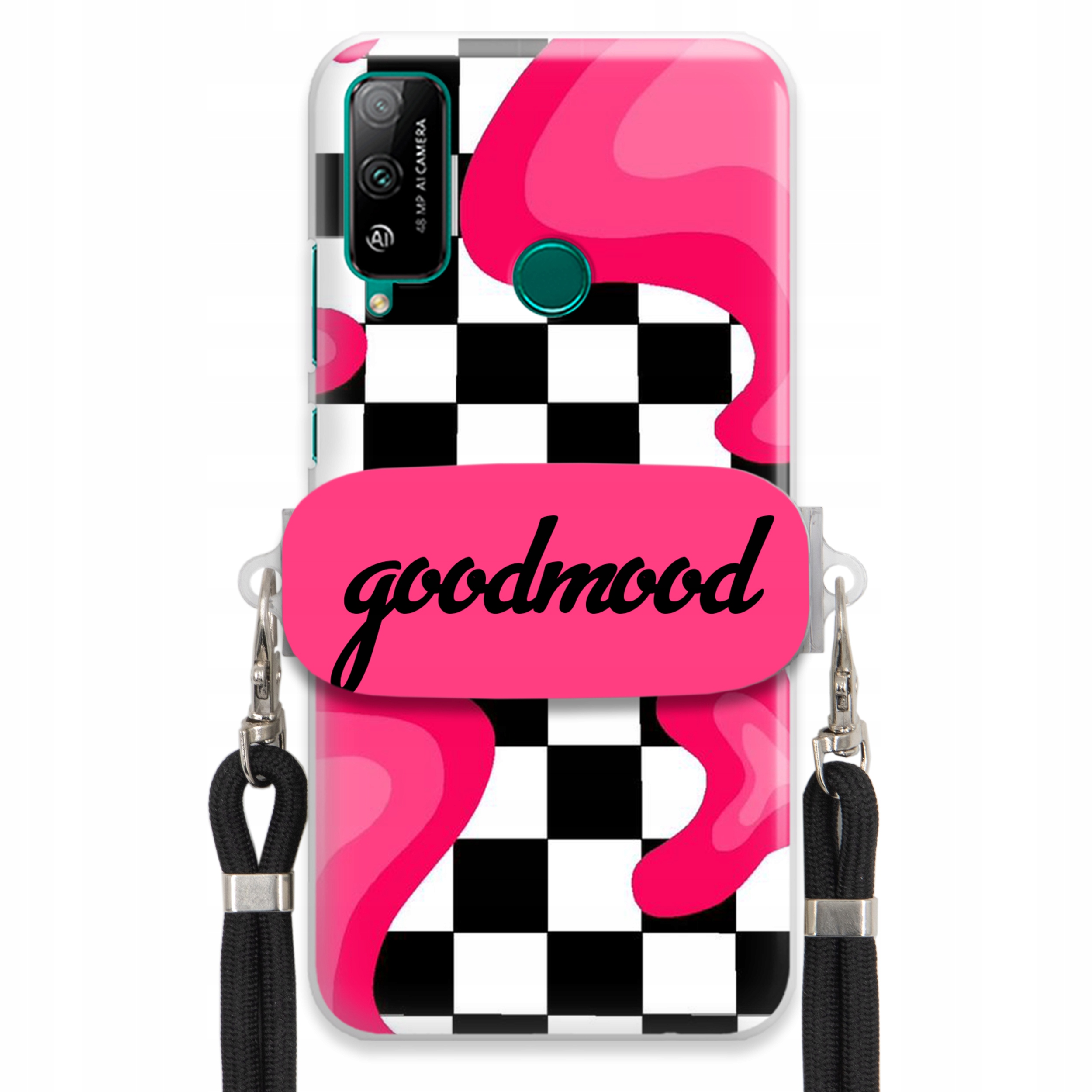 Puzdro Na Huawei Honor Play 4T Sada Case Držiak Na Vodítko Čierna Módne Splash