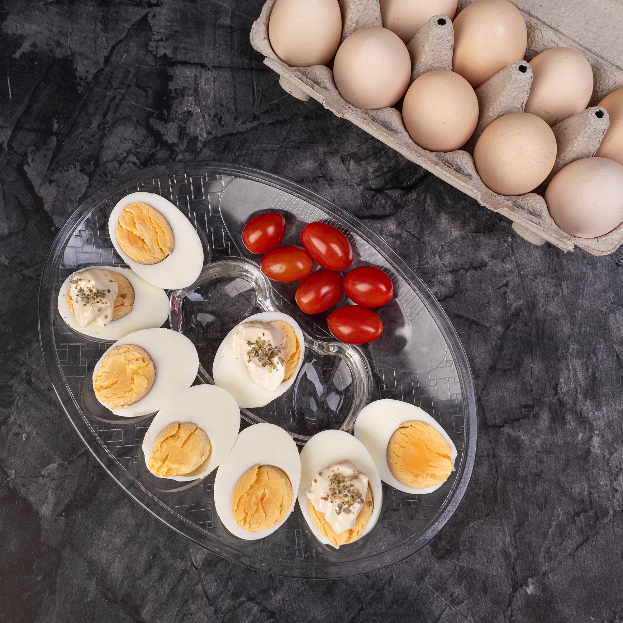 TALERZ TALERZYK NA JAJKA PÓŁMISEK SZKLANY DO 10 JAJ PODSTAWKA ŚWIĘTA Rodzaj talerz