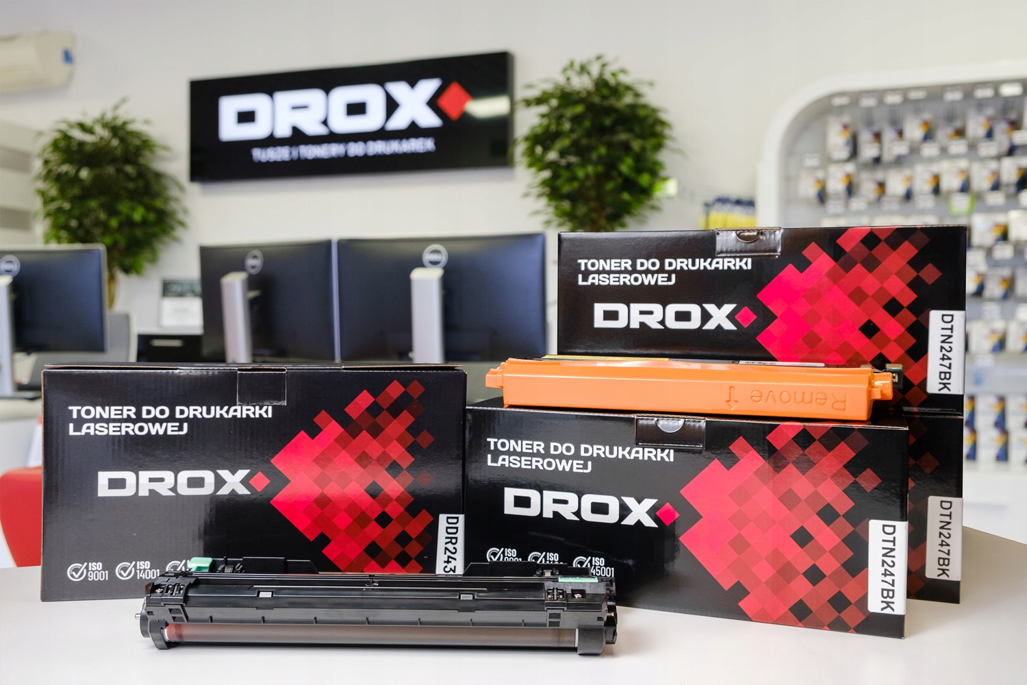 3x TN247BK + bęben DR243BK do Brother DCP-L3550CDW Wydajność 18000 str.