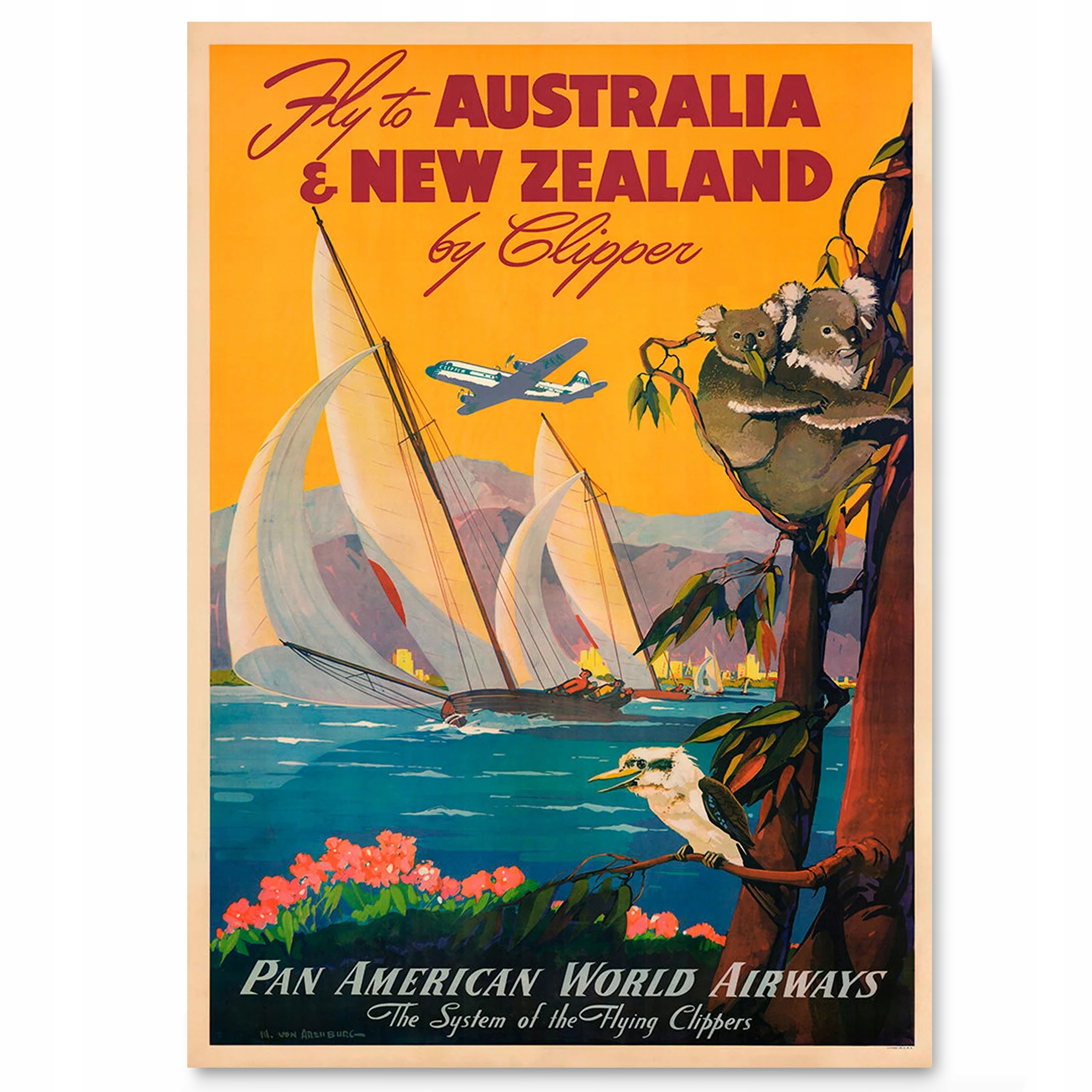 

Plakat Australia Nowa i Zelandia by Clipper A2