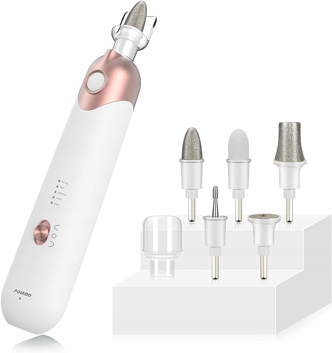 Elektrický pilník na nehty, manikúru, pedikúru, bezdrátová sada Led