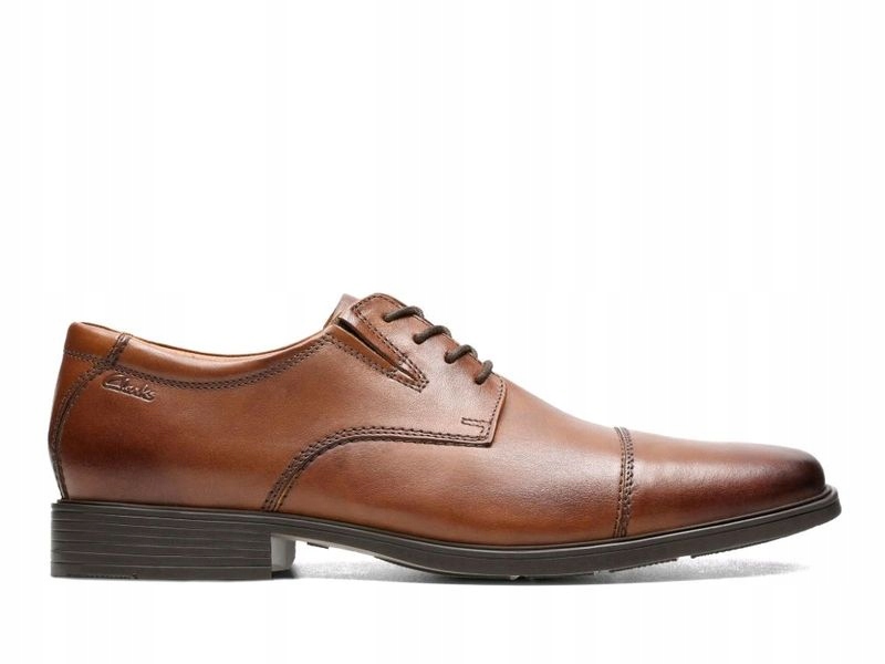 

Buty eleganckie Clarks Tilden Cap brązowe skóra 40
