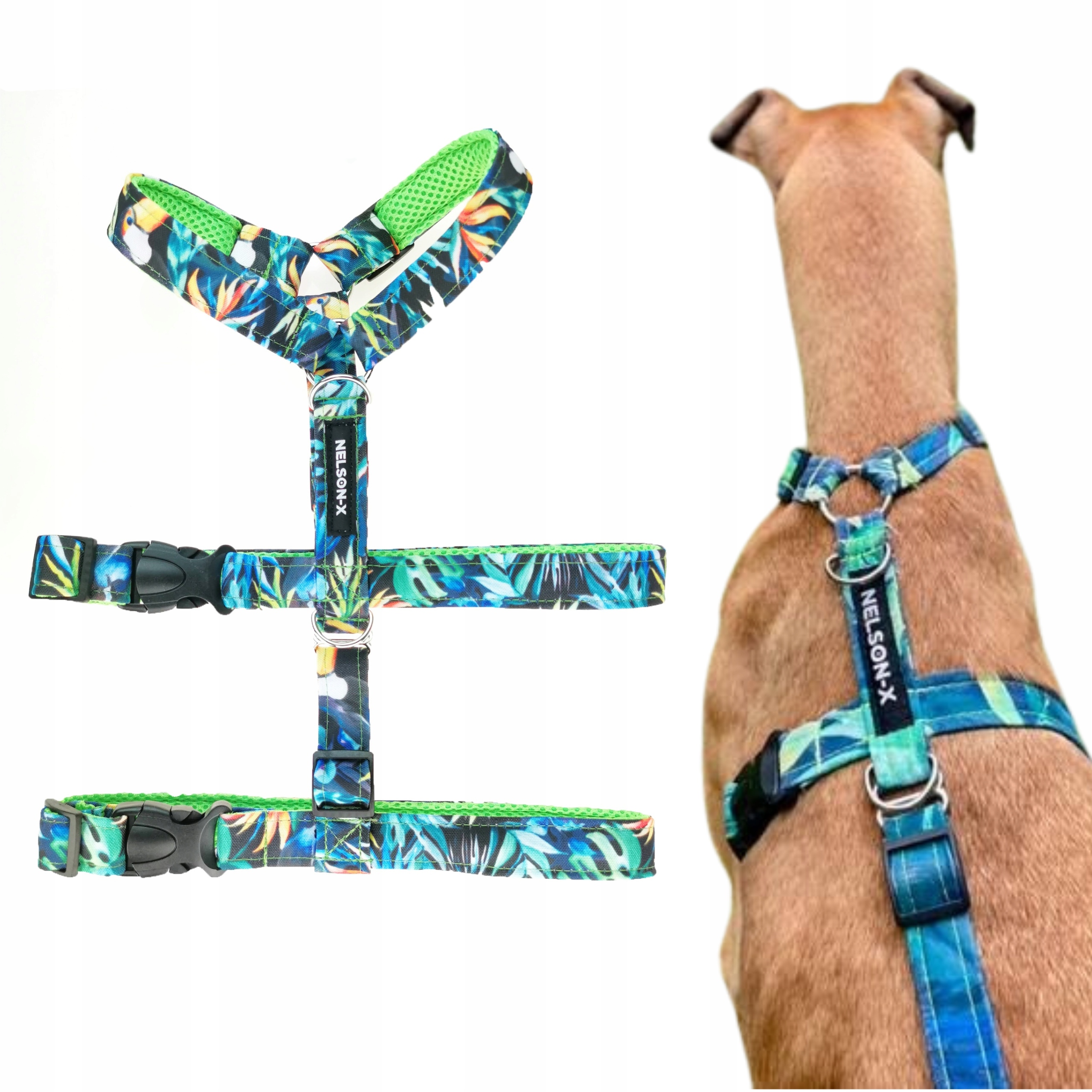 Levně Protiúnikové Postroje Pro Psa Guard Floral Nelson-x XXL Polský Výrobce