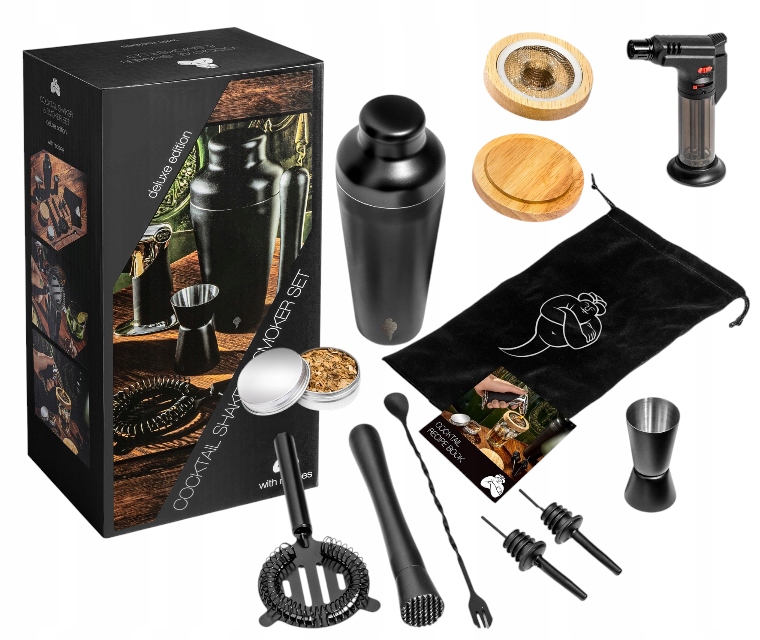 Barmanský set s uzením whisky Deluxe 2v1 Jako Dárek pro něj Párty