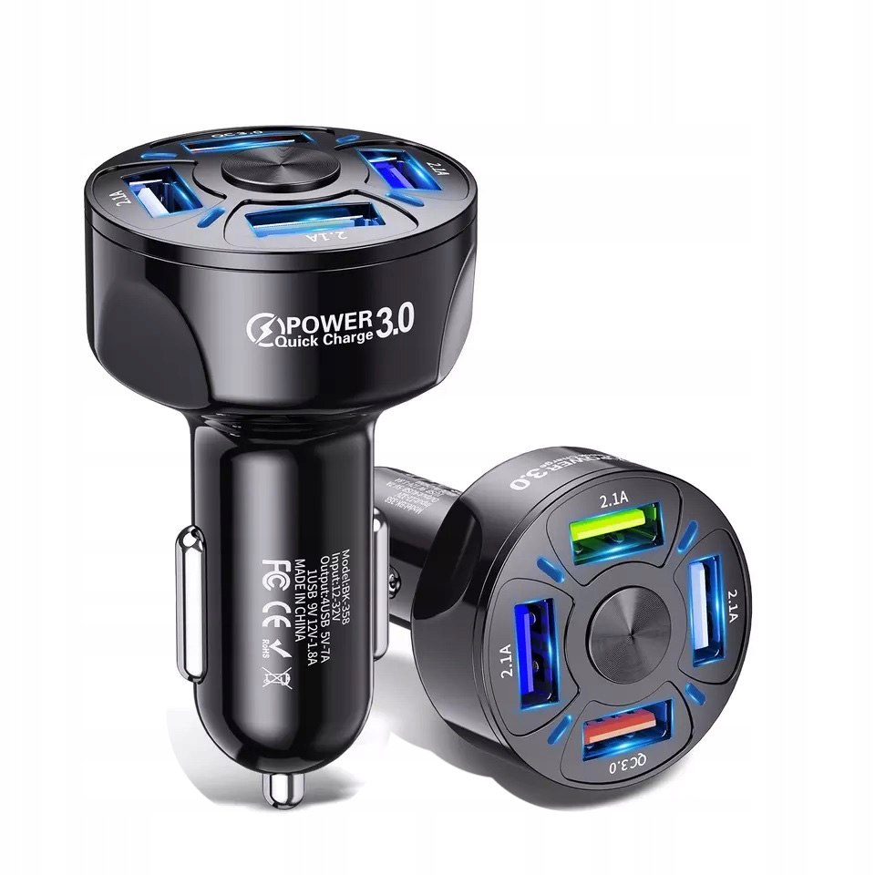 

Szybka Ładowarka Qc 3.0 4x gniazdo Usb 48w