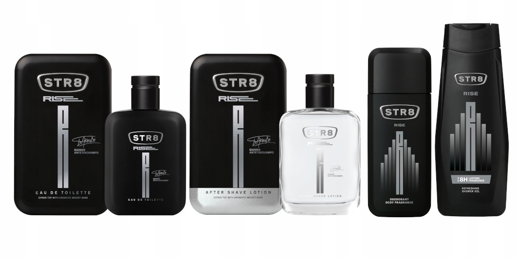 STR8 RISE ZESTAW 4cz EDT100ml + ASL100ml + DNS75ml + ŻEL400ml