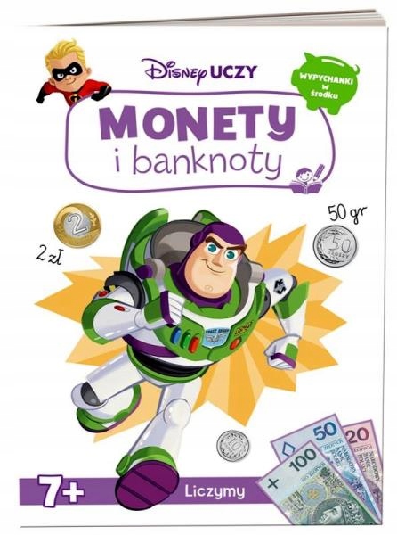 DISNEY UCZY Książka dla dzieci Monety i banknoty