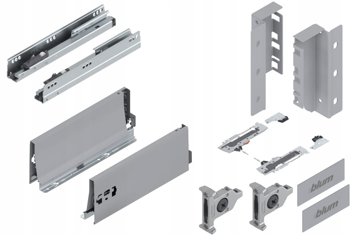 Blum Tandembox 270 Šuplík střední Tip-On K šedá