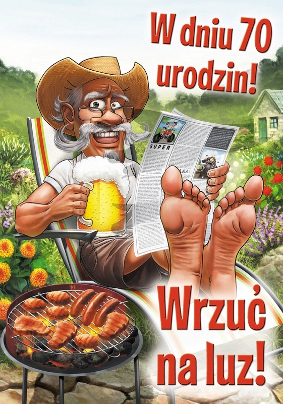 

Karnet na 70 Urodziny kartka Koperta C5 Facet