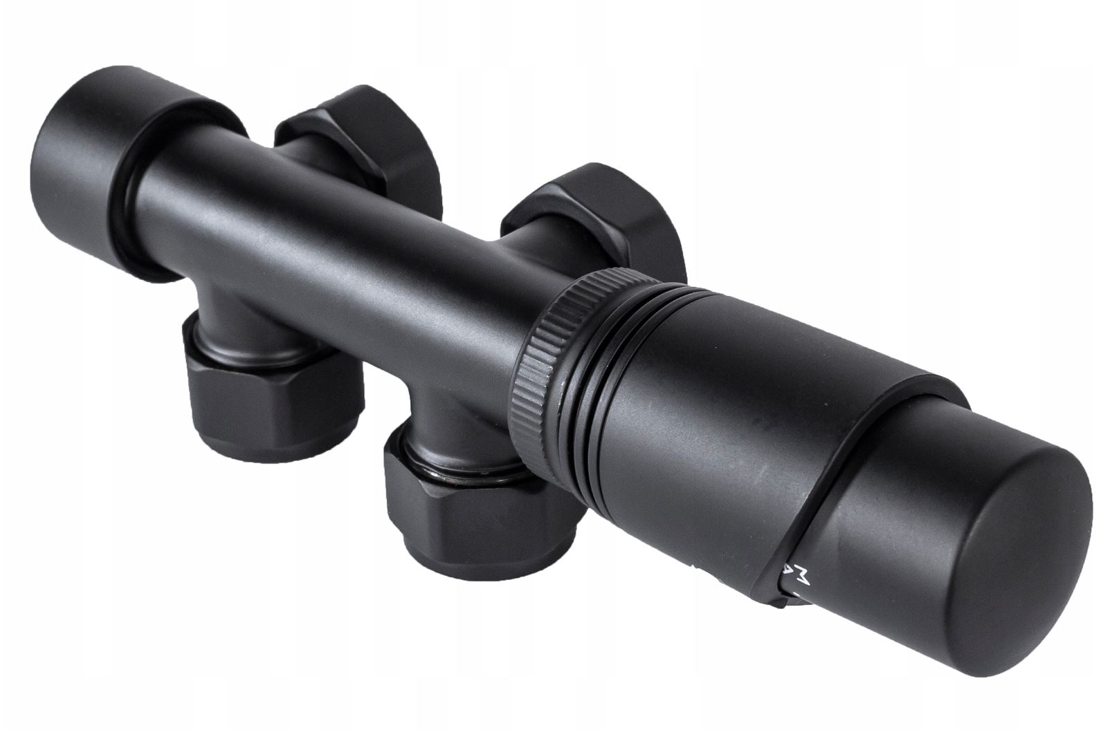 ZAWÓR TERMOSTATYCZNY CZARNY MAT DUOPLEX+MASKOWNICA PROSTOKĄTNA DO GRZEJNIKA Marka DAMIX