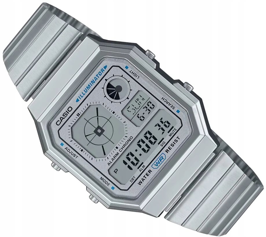 Originální Hodinky Casio A130WE-7AEF Vintage Digitální Analogové Hodinky 34 mm