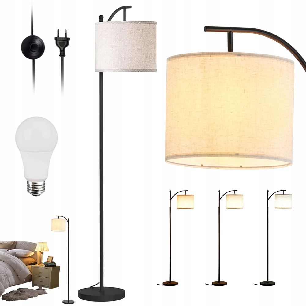 Podlahová Lampa Se Třemi Barevnými Teplotami, Stabilní A Odolná Proti Naklonění