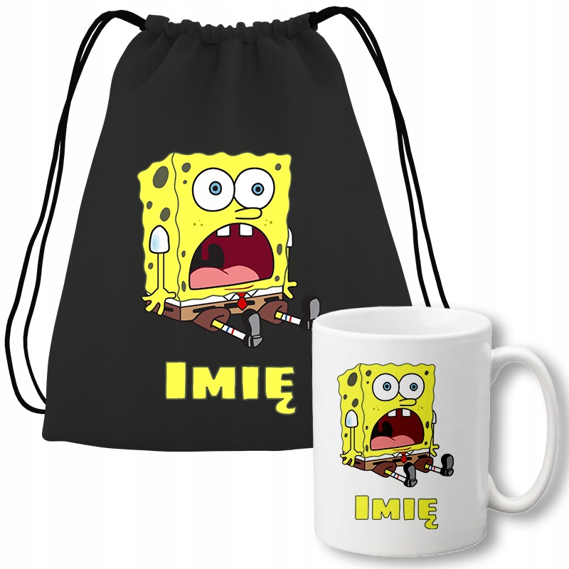 

Personalizowany Zestaw Worek Kubek Spongebob Wz