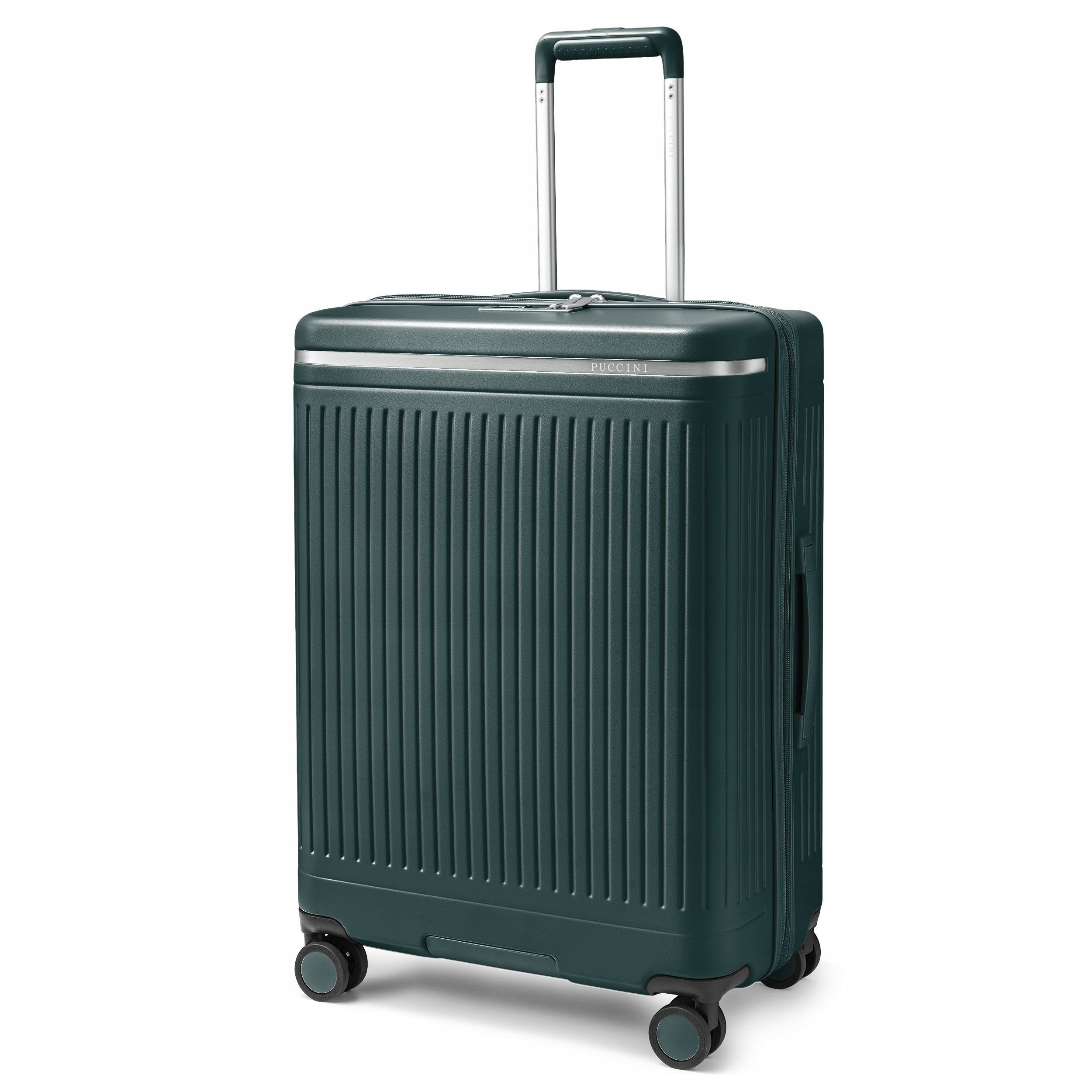 Walizka Średnia Puccini Podróżna Na Kółkach Poliwęglan Zielona PC038B-5D
