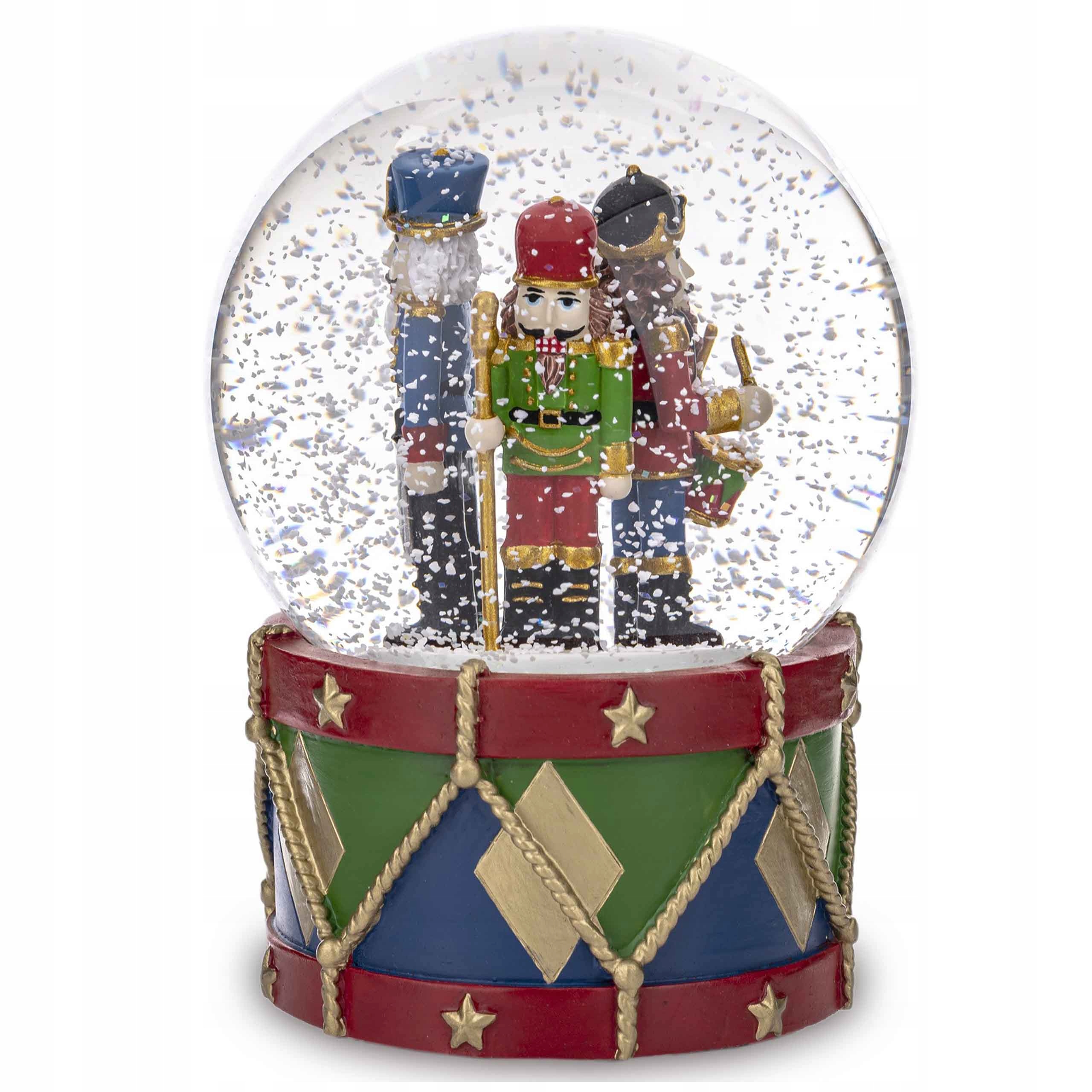 

Szklana Kula świąteczna Pozytywka Dziadek 14 cm