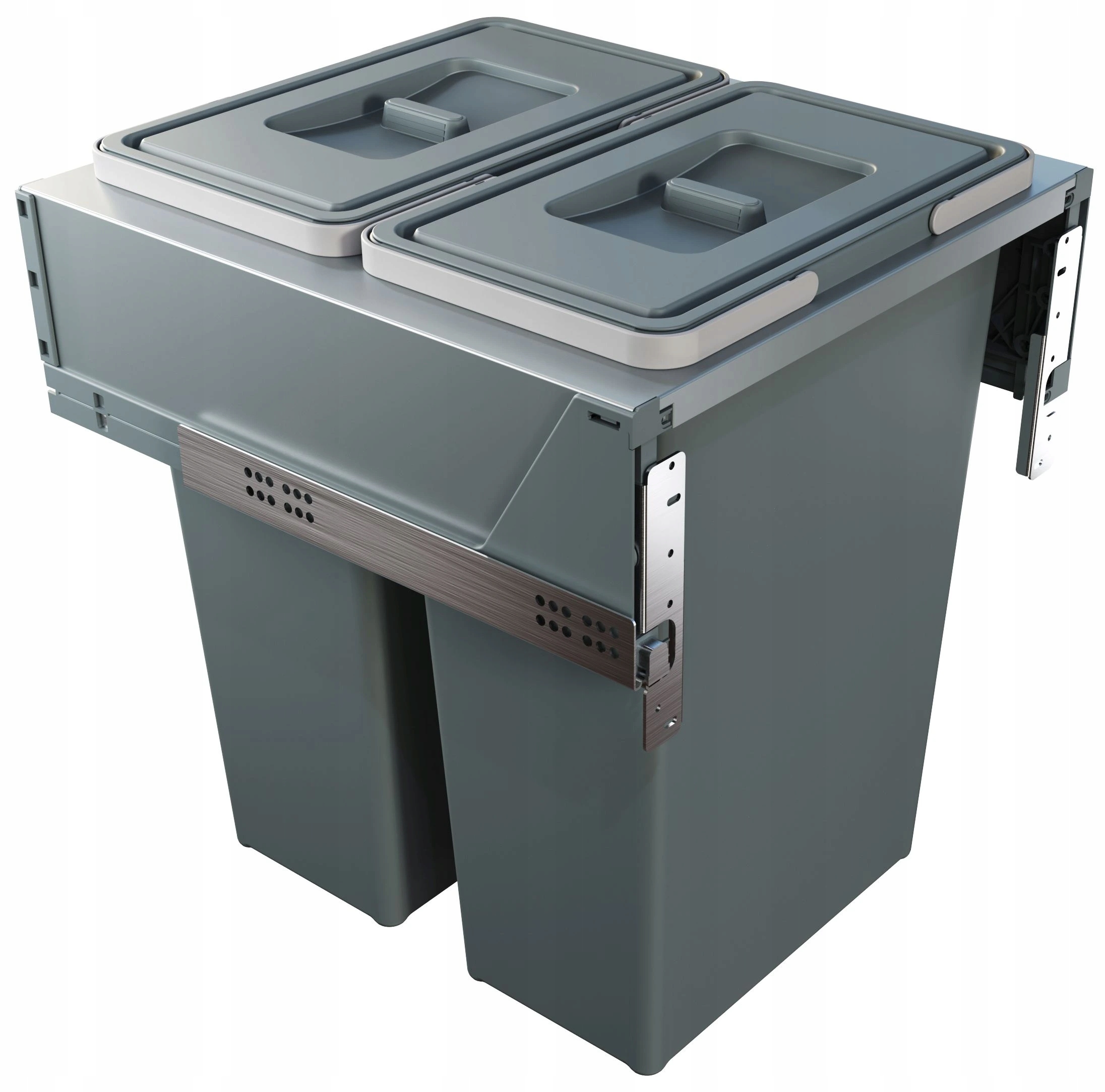 Vstavaný odpadkový kôš Elletipi Block 2.0 výsuvný, 35+35 L, 50 cm, Pbr A4