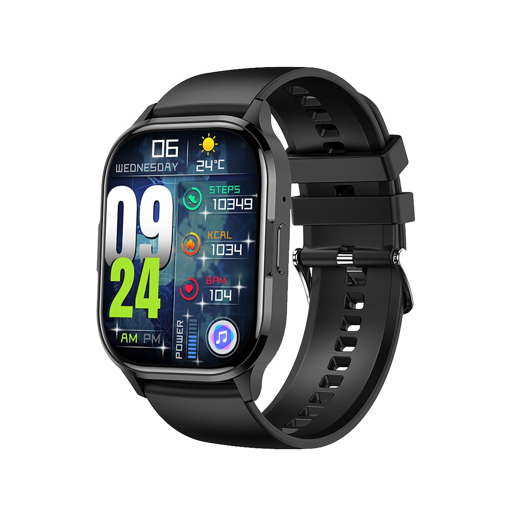 Męski Smartwatch W18 Hellia Amoled (SWW18-B) czarny wodoodporny IP67