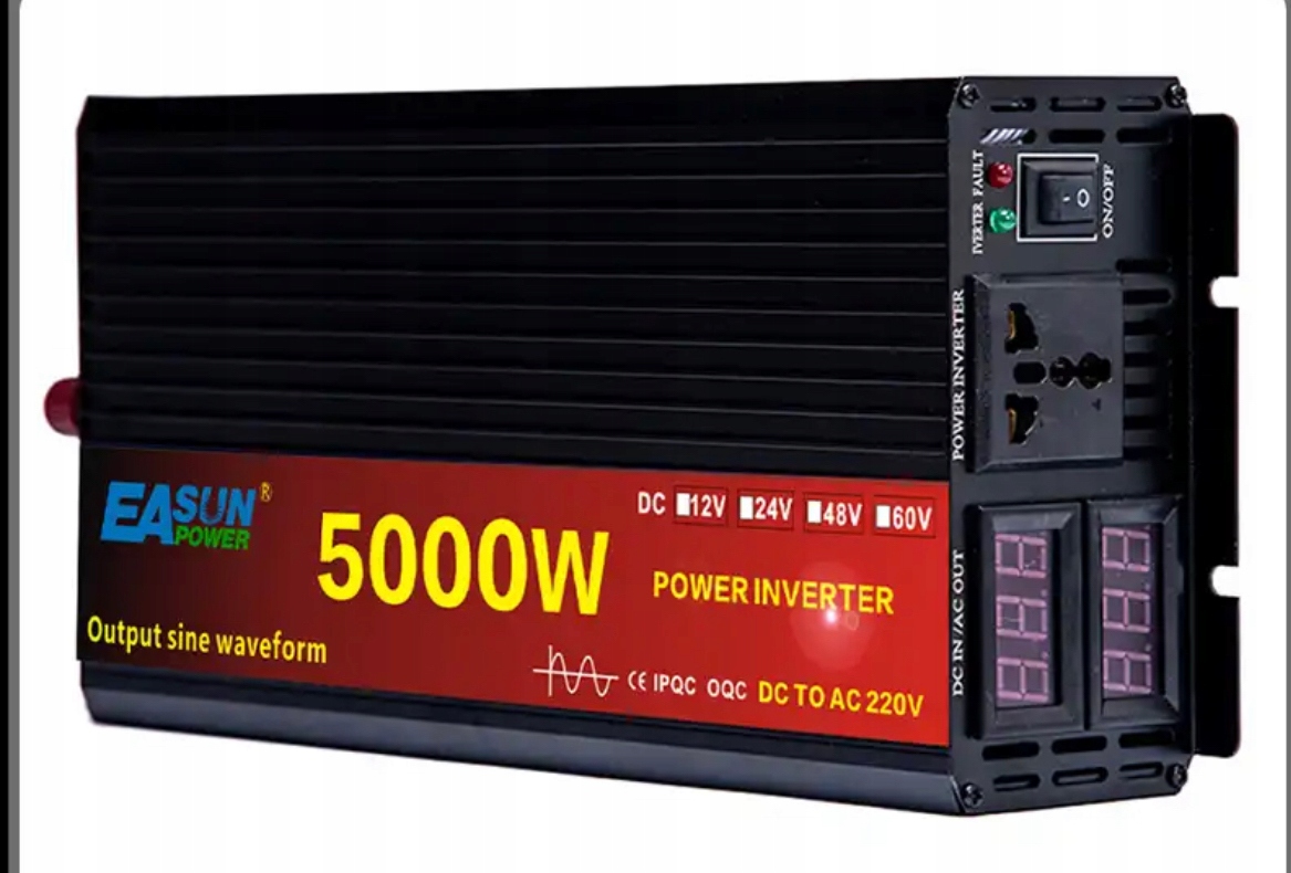 POWLAND Inwerter przetwornica napięcia 12V 5000w