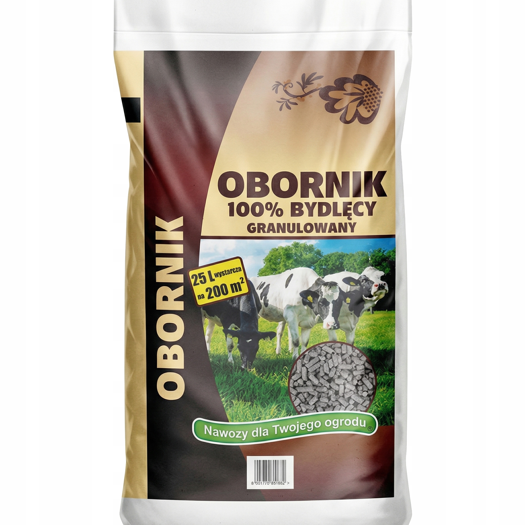 Obornik Bydlęcy 25l Naturalny Granulowany Nawóz Pod Warzywa Do Trawy 200m2