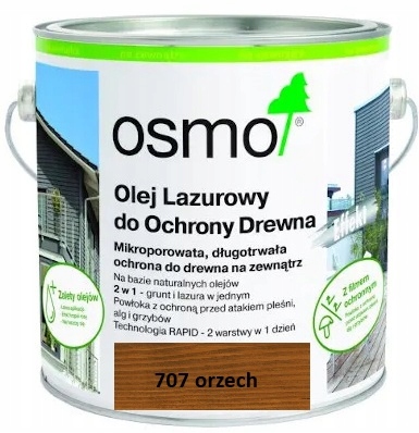 Osmo Olej lazurowy Lazura olejna do ochrony drewna Orzech 707 0,75L