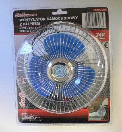 WENTYLATOR WIATRAK SAMOCHODOWY 6" 24V NA KLIPS 42166 Kod producenta 42166