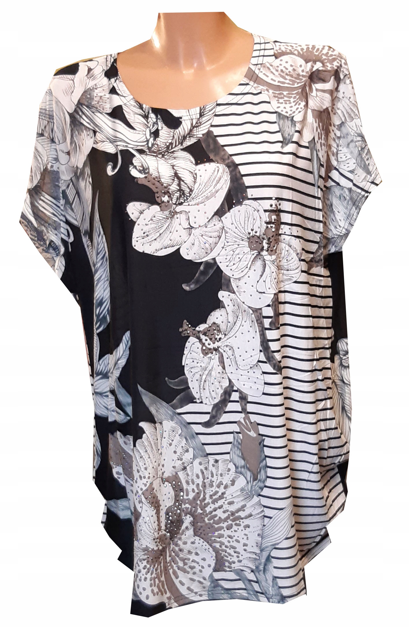 

Bluzka Tunika kobieca cyrkonie motyl L/XL