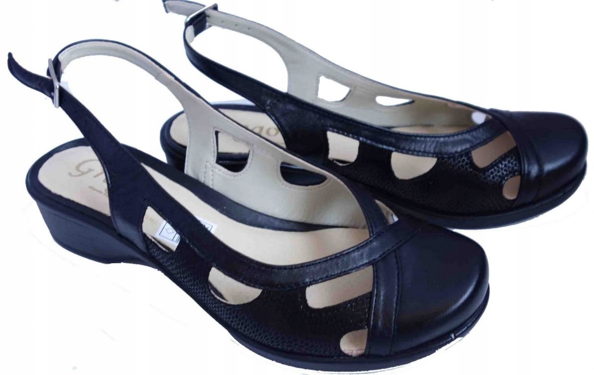 co_s -30% SKÓRA sandał TĘGOŚĆ G XXXX 40 czarny Rozmiar 40