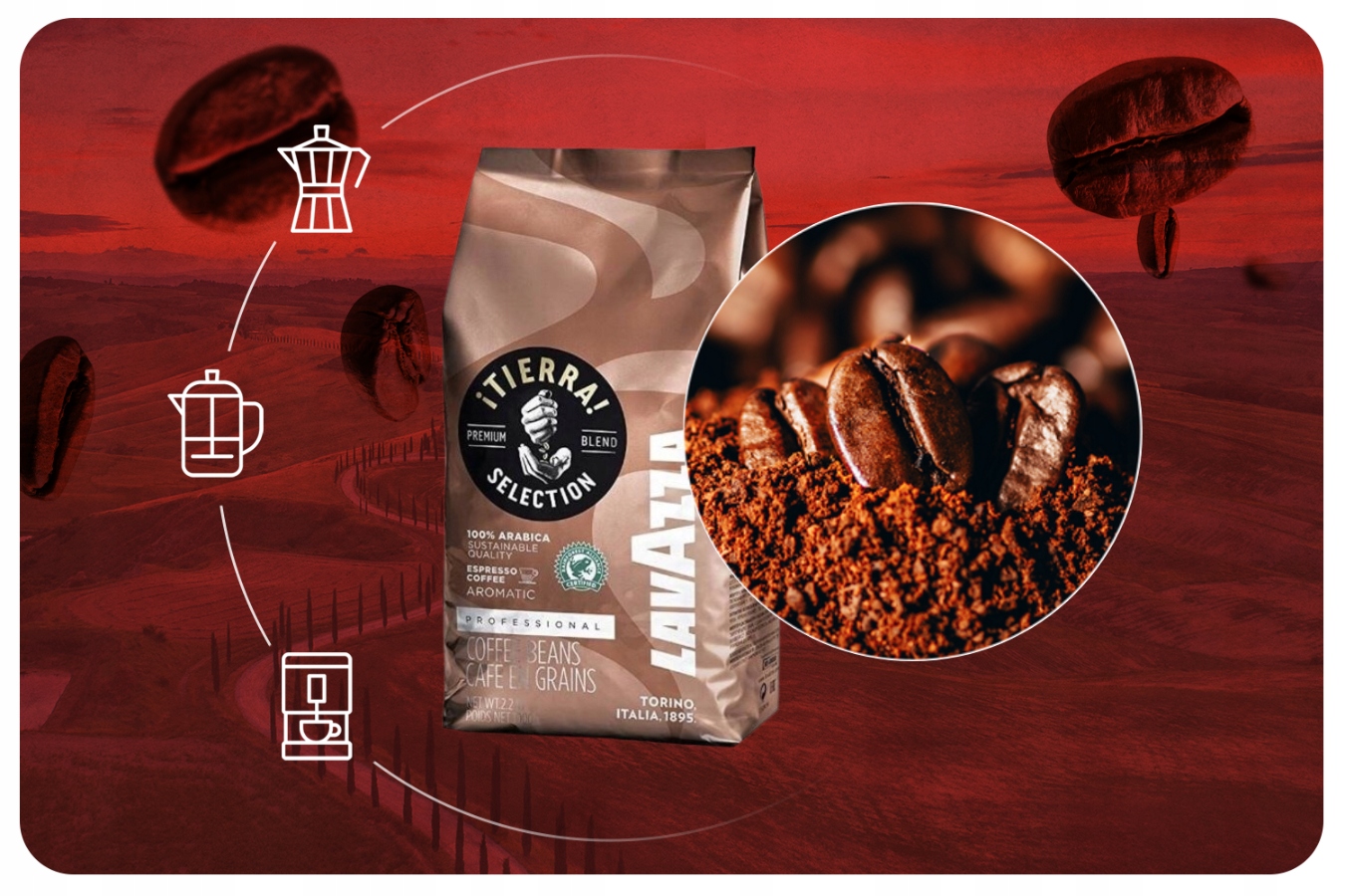 Lavazza Tierra Selection 1kg kawa ziarnista Marka Lavazza