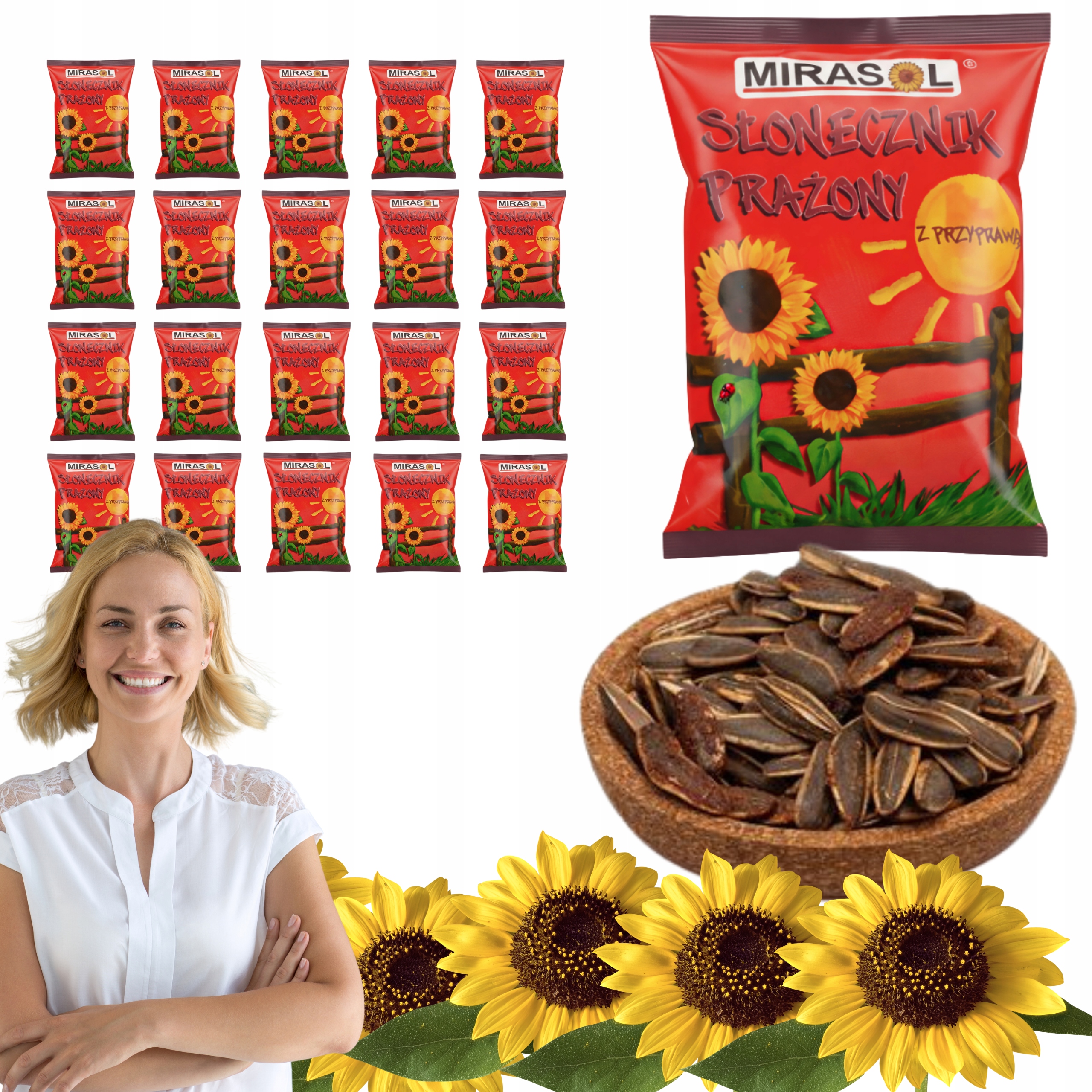 Levně Slunečnice pražená Velké zrno Mirasol 20 x 150 g Turecké koření Čerstvé