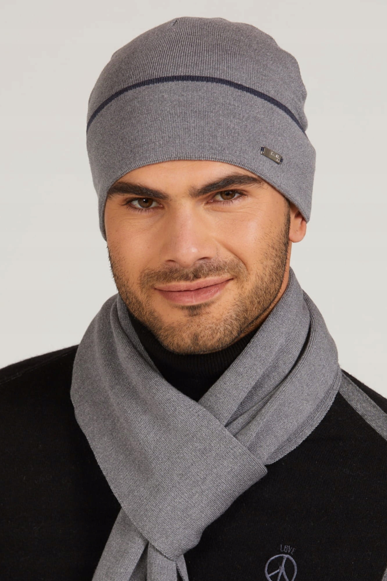 

Czapka męska Mateo w kolorze szarym