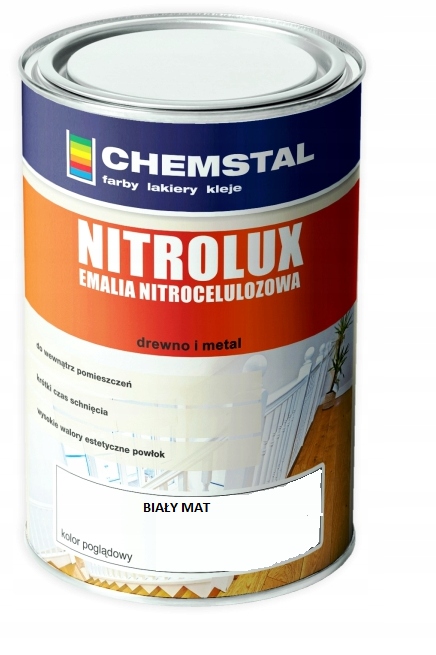 CHEMSTAL NITROLUX 10L BIAŁY MAT