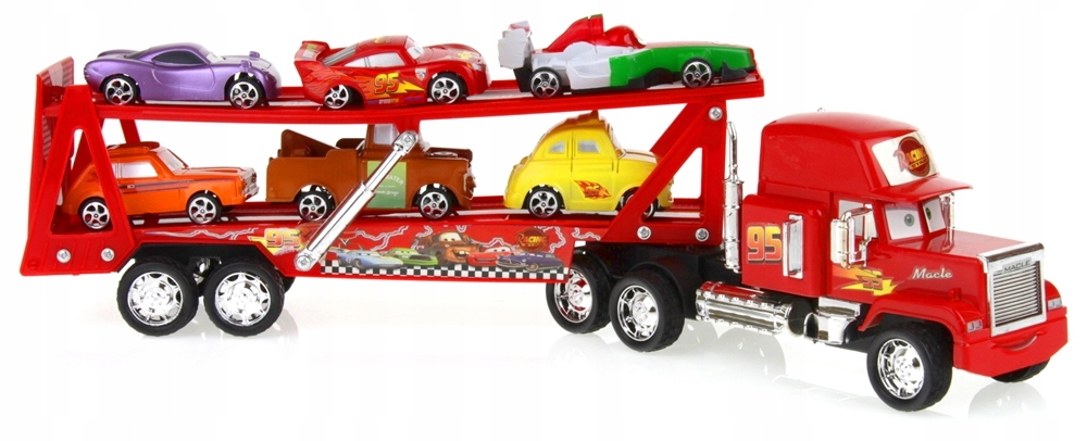 Duża Laweta Maniek 6 Autek Samochód Tir Cars Auta Zygzak Napęd Frykcyjny Marka Nobo Kids