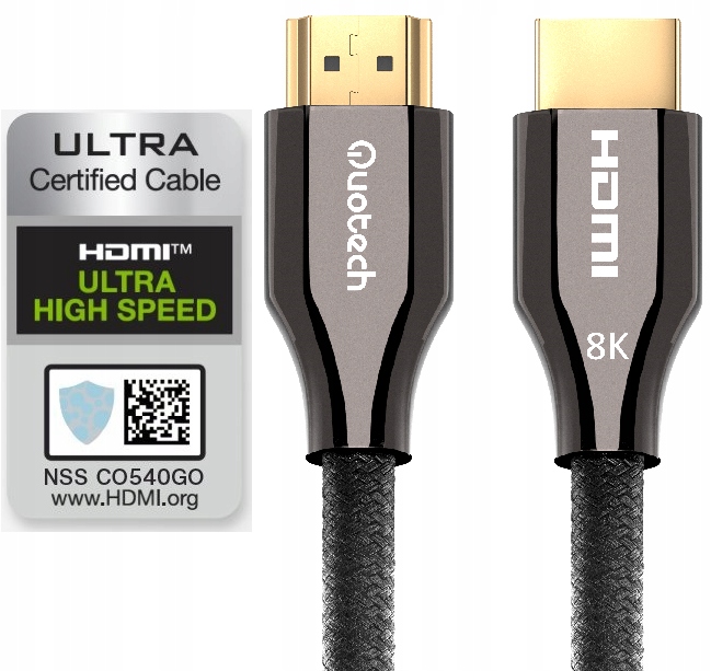 Kabel HDMI 2.1 8K Ultra High Speed QUOTECH 5m