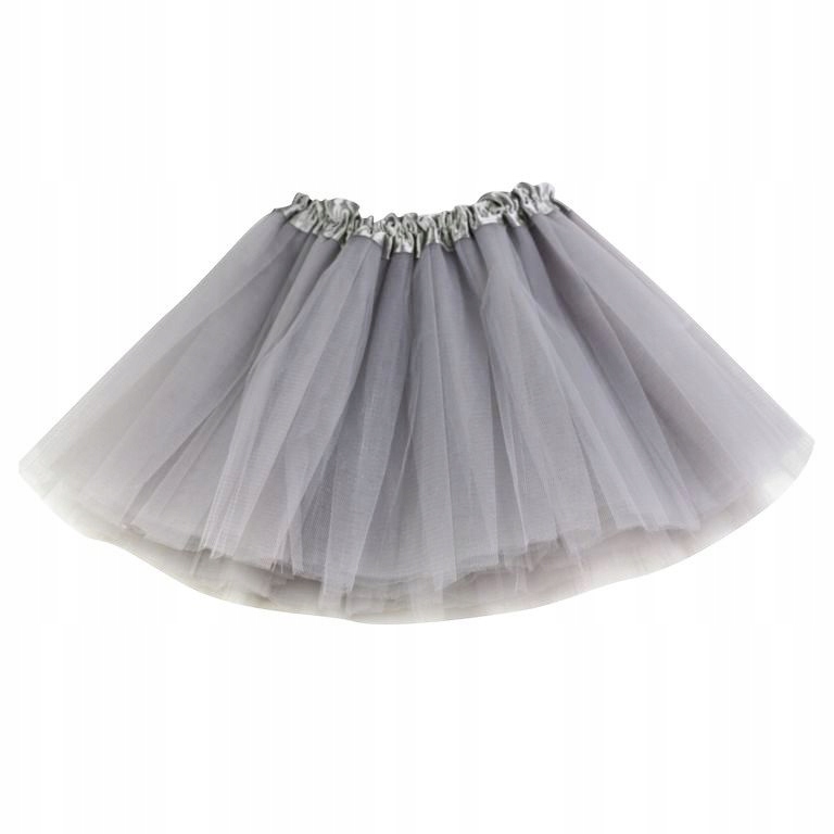 SPÓDNICZKA TUTU TIULOWA TIUL SZARA POPIEL