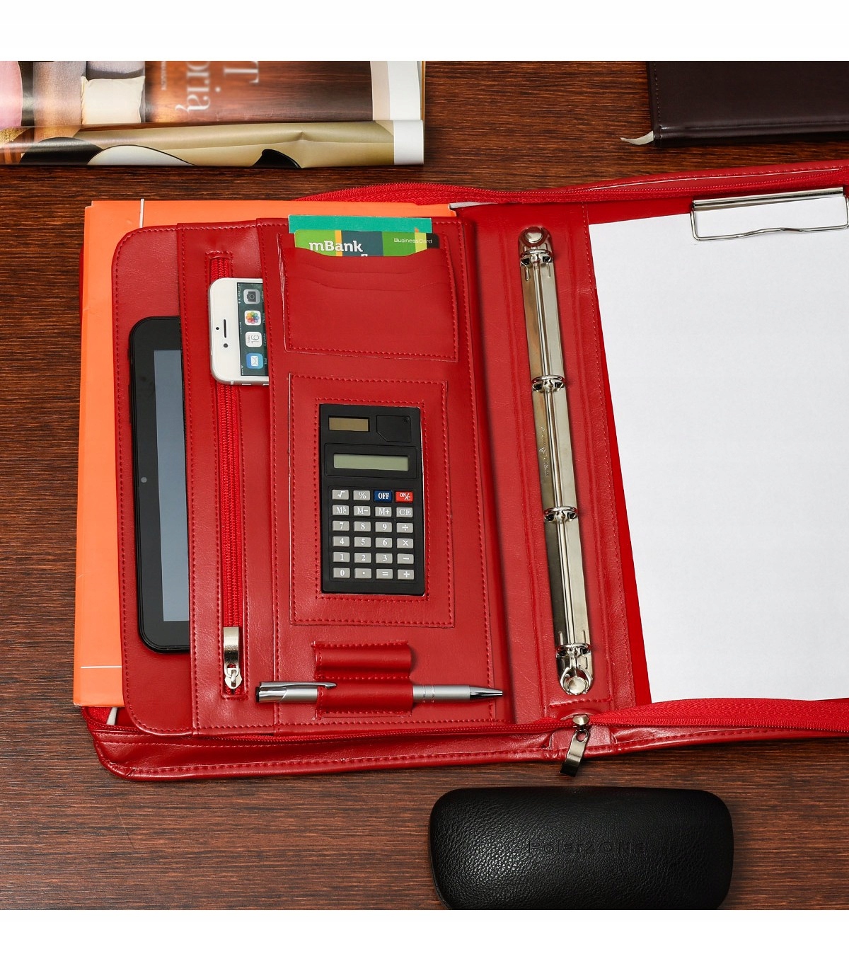 Biwuar aktówka teczka organizer neseser Beltimore Model I57red