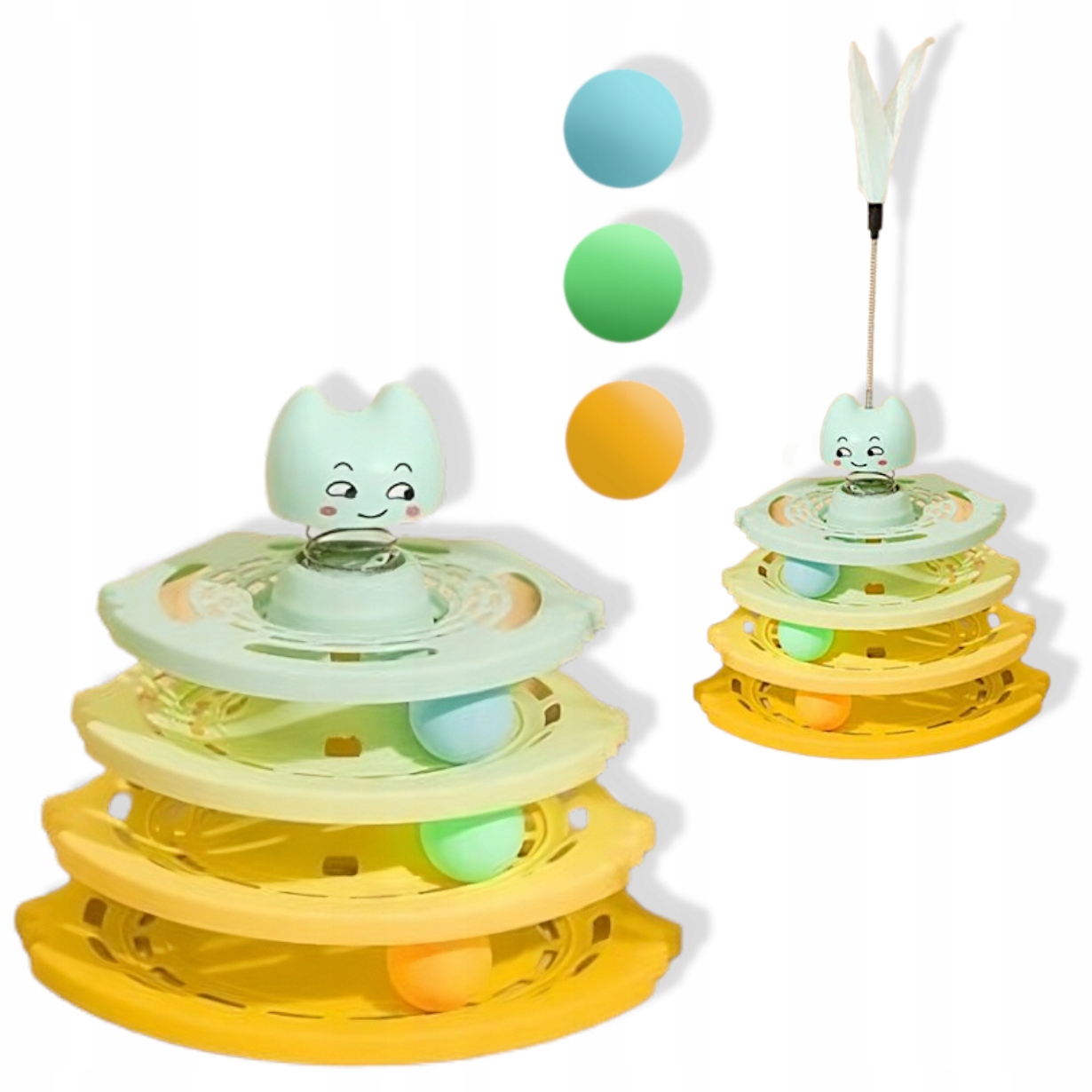 Hračka pro kočky – žlutozelená