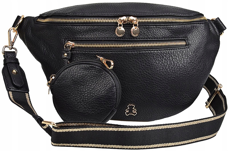 LuluCastagnette TOREBKA damska LISTONOSZKA nerka SASZETKA szeroki pasek Marka Lulu Castagnette