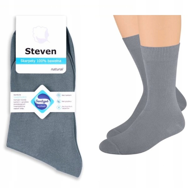 

Skarpetki bawełniane antybakteryjne Steven 055
